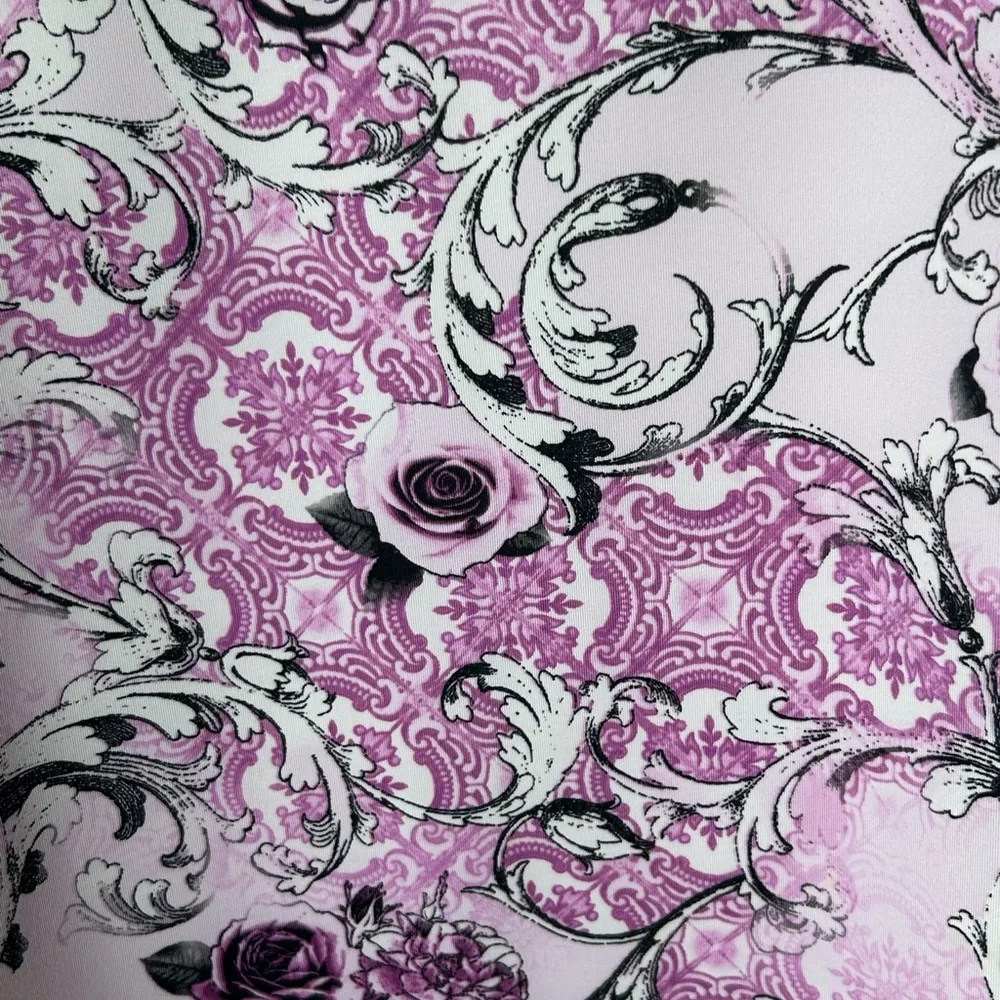 Thalia Sodi Lavender and Black Floral Scroll Pencil Skirt - Picture 3 of 6